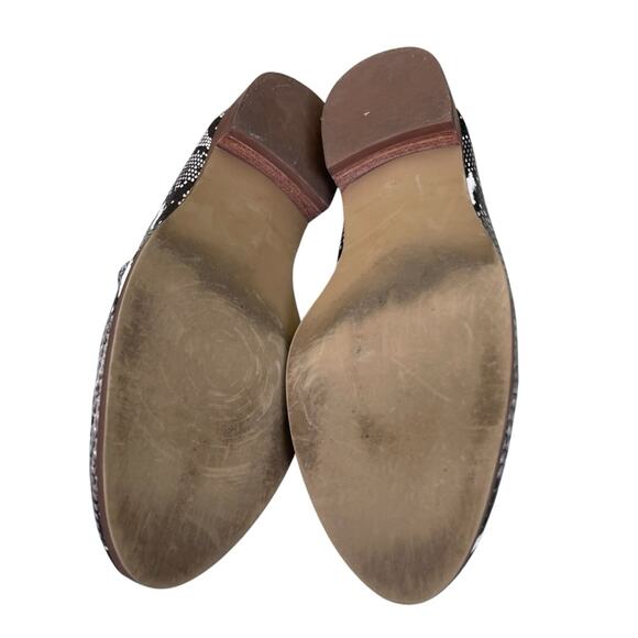 Susina Faux Snakeskin Pattern Low Stacked Heel Loafers Black Multi Size 7.5 M - Picture 5 of 7